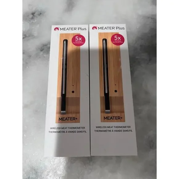 MEATER Plus Wireless Meat Thermometer Lot of 2 Smart Bluetooth BBQ Grill Probe**